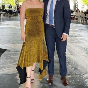 Solace London gold dress